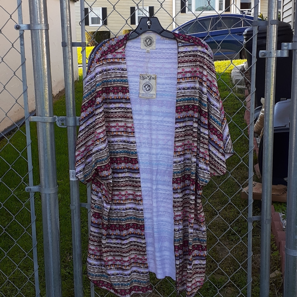 NWT light colorful kimono size 2xl